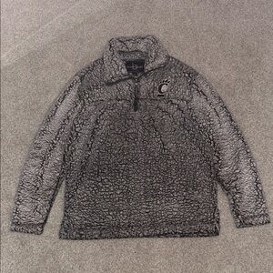 Boxercraft Charcoal Sherpa Fleece Quarter-Zip UC Bearcats